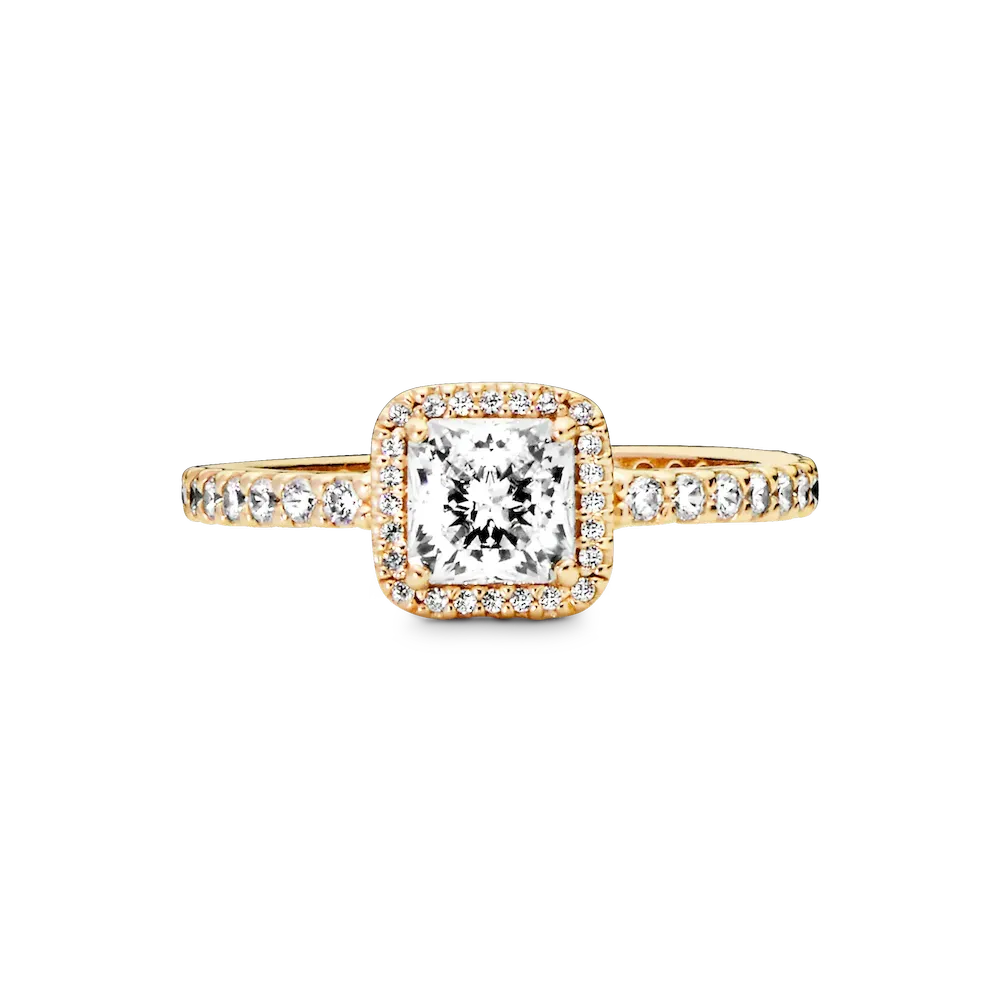 FINAL SALE - Square Sparkle Halo Ring - Image 4