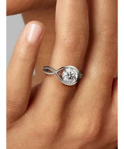 Alternative view of Pandora Infinite 14k White Gold Lab-grown Diamond Ring