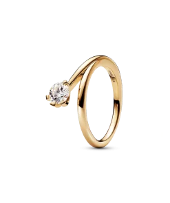 Pandora Nova 14k Gold Lab-grown Diamond Asymmetric Ring