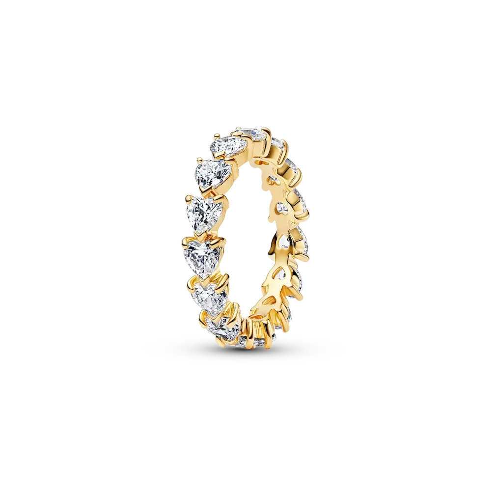 Band of Clear Hearts Ring