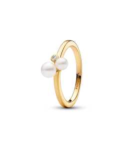 Duo Treated Freshwater Cultured Pearls Ring