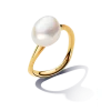 Baroque Treated Freshwater Cultured Pearl Ring