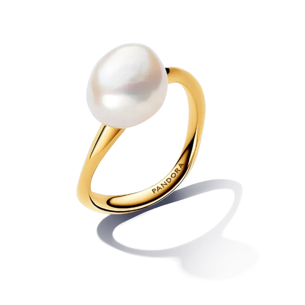 Baroque Treated Freshwater Cultured Pearl Ring