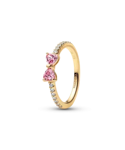 Sparkling Pink Bow Ring