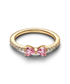 Alternative view of Sparkling Pink Bow Ring