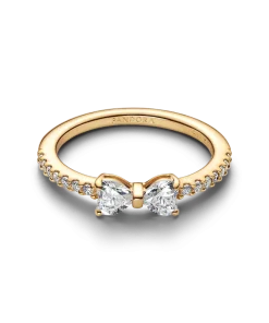 Alternative view of Sparkling Clear Bow Ring