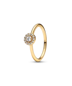 Round Pave Halo Ring