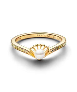 Alternative view of Disney Princess Ariel Shell Treated Freshwater Cultured Pearl Ring