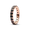 Black Sparkling Row Eternity Ring