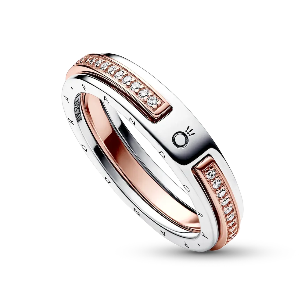 Pandora Signature Two-tone Logo & Pavé Ring - Image 3