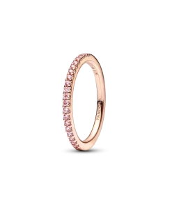 Sparkling Pink Band Ring