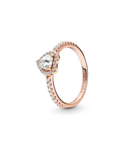 Sparkling Elevated Heart Ring