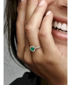 Alternative view of Sparkling Elevated Heart Ring