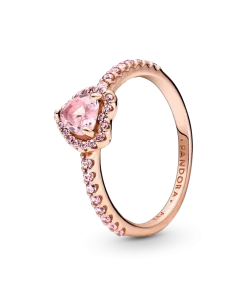 Sparkling Elevated Heart Ring