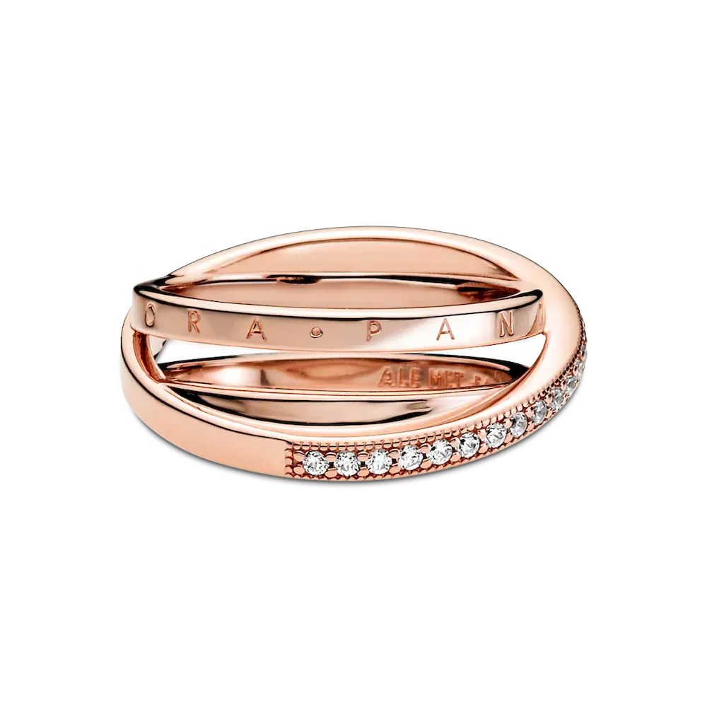 Crossover Pavé Triple Band Ring - Image 6