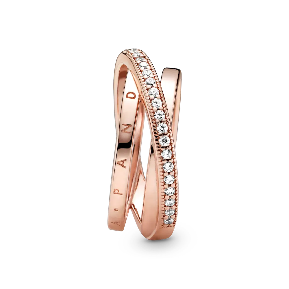 Crossover Pavé Triple Band Ring - Image 5