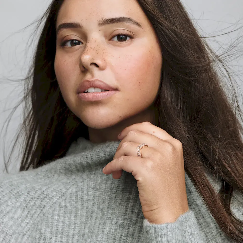 FINAL SALE - Sparkling Marquise Double Wishbone Ring - Image 3