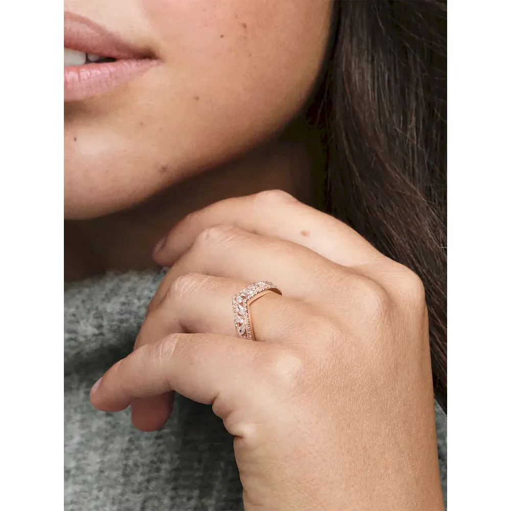 FINAL SALE - Sparkling Marquise Double Wishbone Ring - Image 2