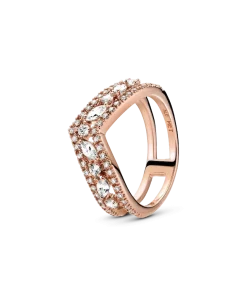 FINAL SALE - Sparkling Marquise Double Wishbone Ring