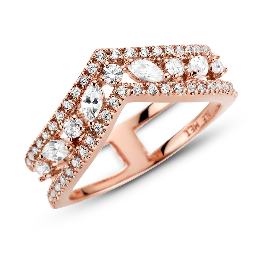 FINAL SALE - Sparkling Marquise Double Wishbone Ring - Image 5