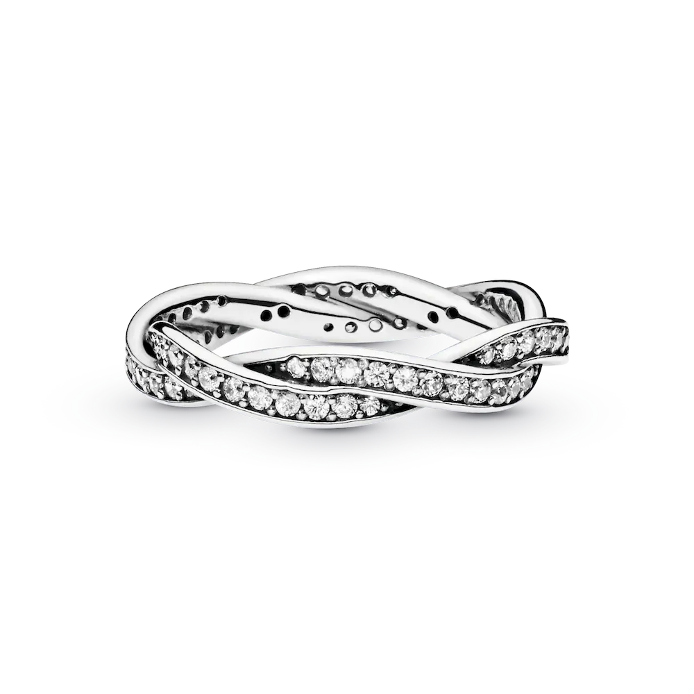Sparkling Twisted Lines Ring - Image 5