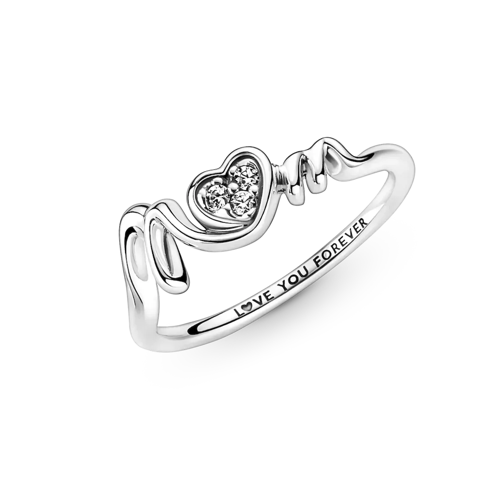 Mom Pavé Heart Ring - Image 4