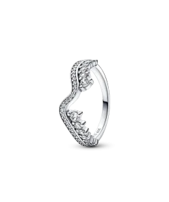 FINAL SALE - Sparkling Asymmetric Wave Ring
