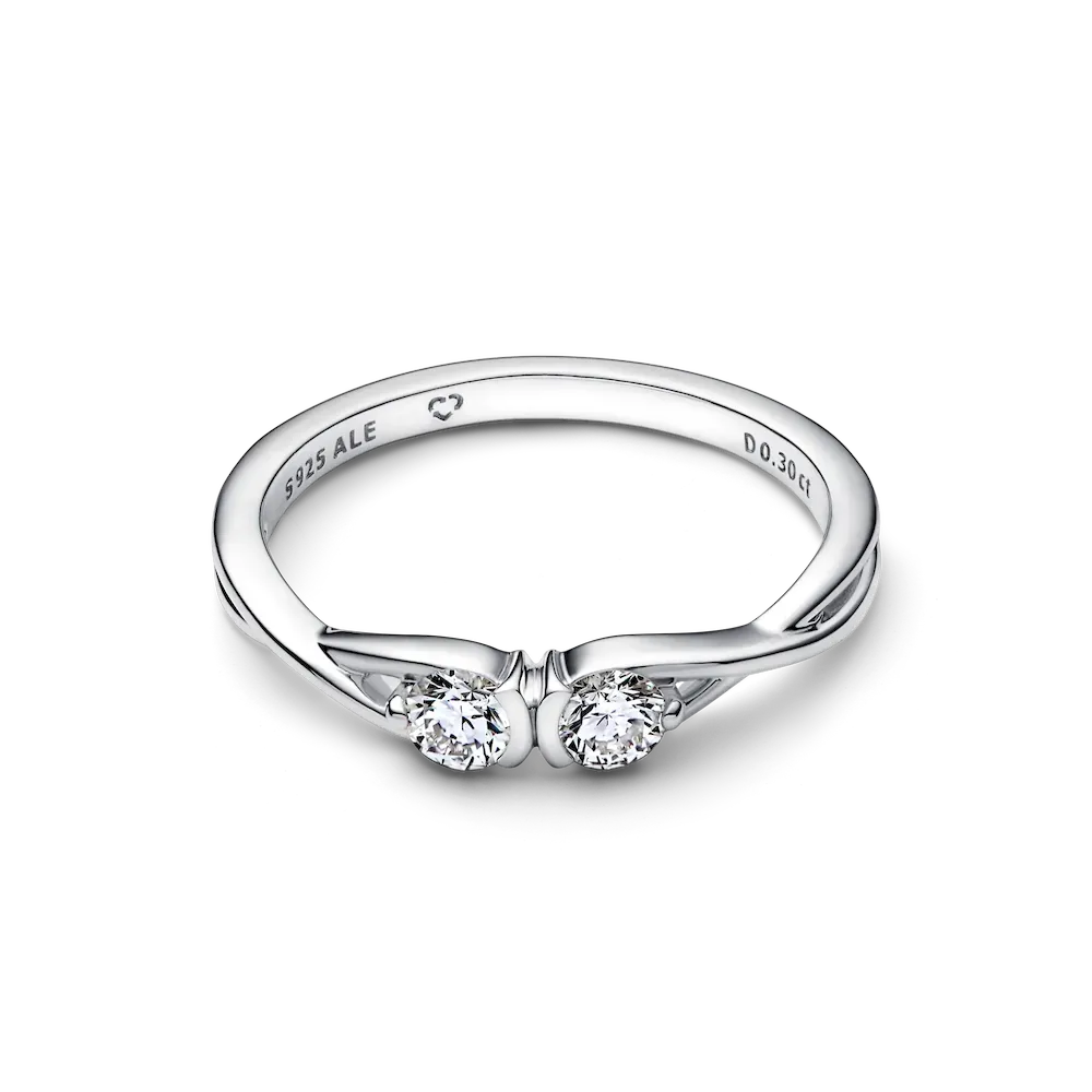 Pandora Infinite Sterling Silver Double-Facing Lab-grown Diamond Ring - Image 7