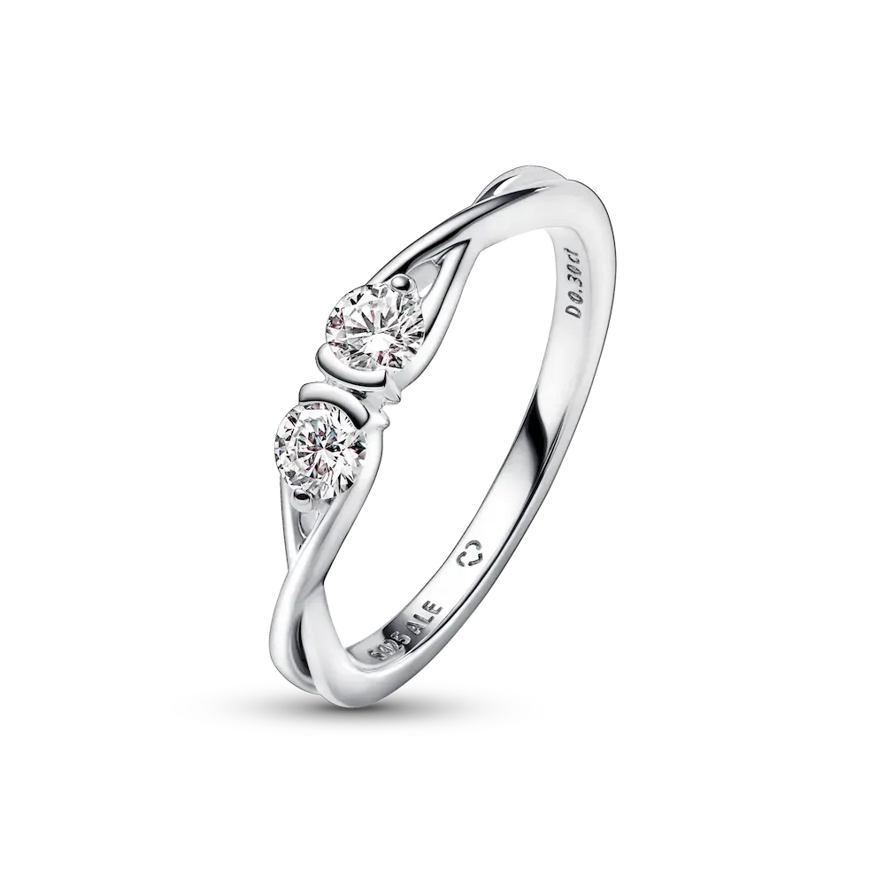 Pandora Infinite Sterling Silver Double-Facing Lab-grown Diamond Ring - Image 8