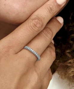 Alternative view of Pandora Timeless Pavé Single-row Ring