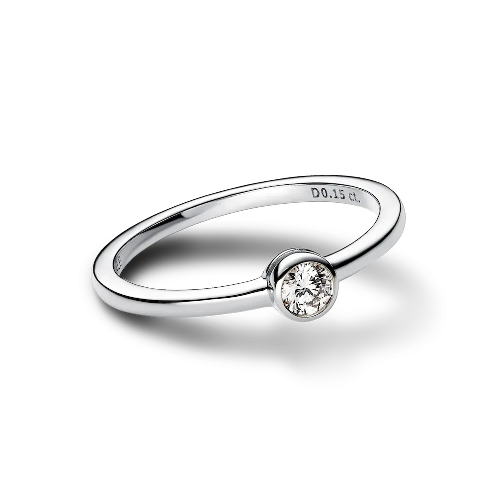 Pandora Era Bezel Sterling Silver Lab-grown Diamond Ring - Image 5