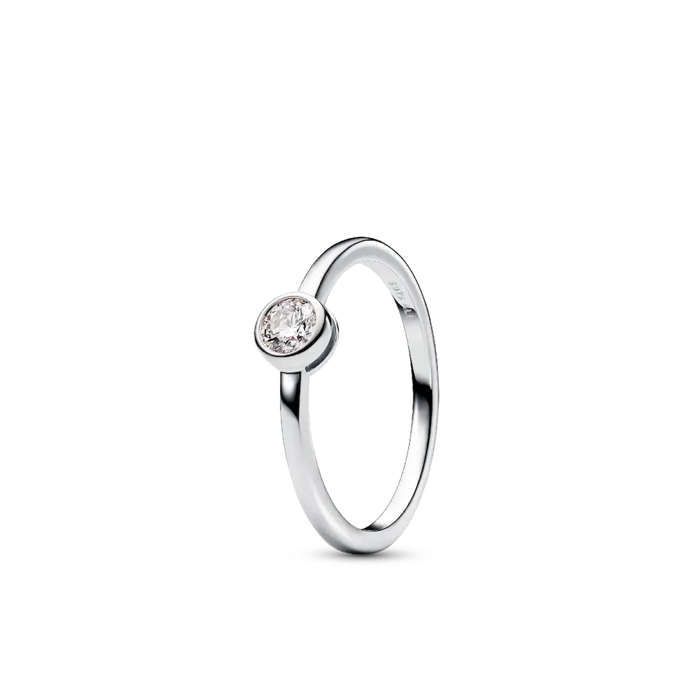Pandora Era Bezel Sterling Silver Lab-grown Diamond Ring