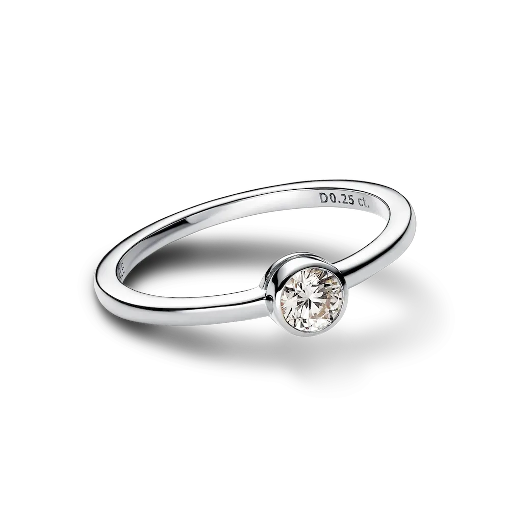 Pandora Era Bezel Sterling Silver Lab-grown Diamond Ring - Image 5