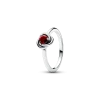 January Red Eternity Circle Ring