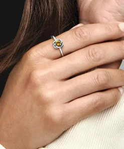 Alternative view of November Honey Eternity Circle Ring