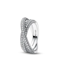 Pandora Timeless Pavé Crossover Dual Band Ring