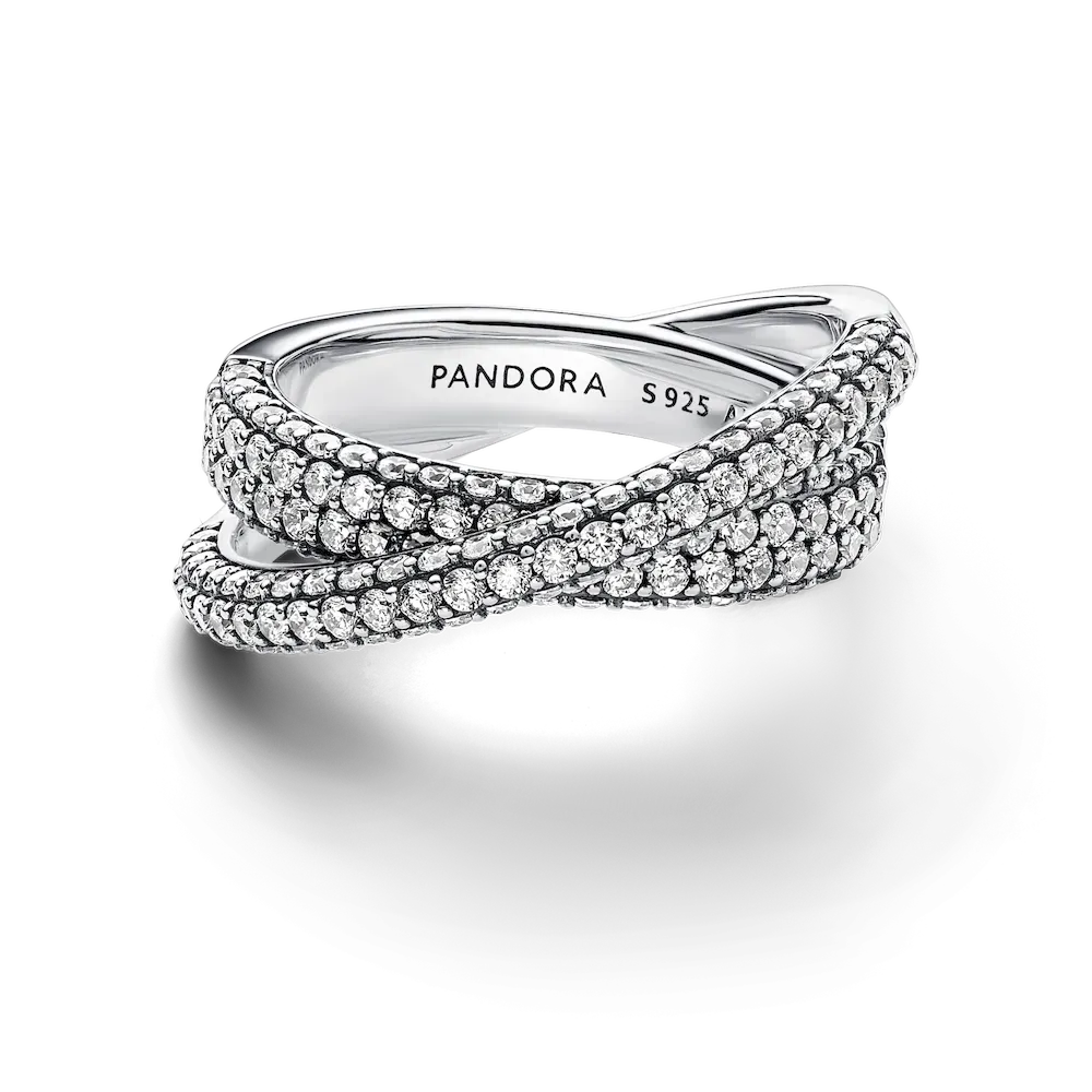 Pandora Timeless Pavé Crossover Dual Band Ring - Image 4