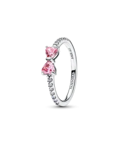 Sparkling Pink Bow Ring