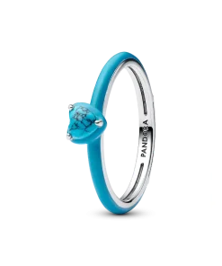 Turquoise-colored Heart Stone Ring