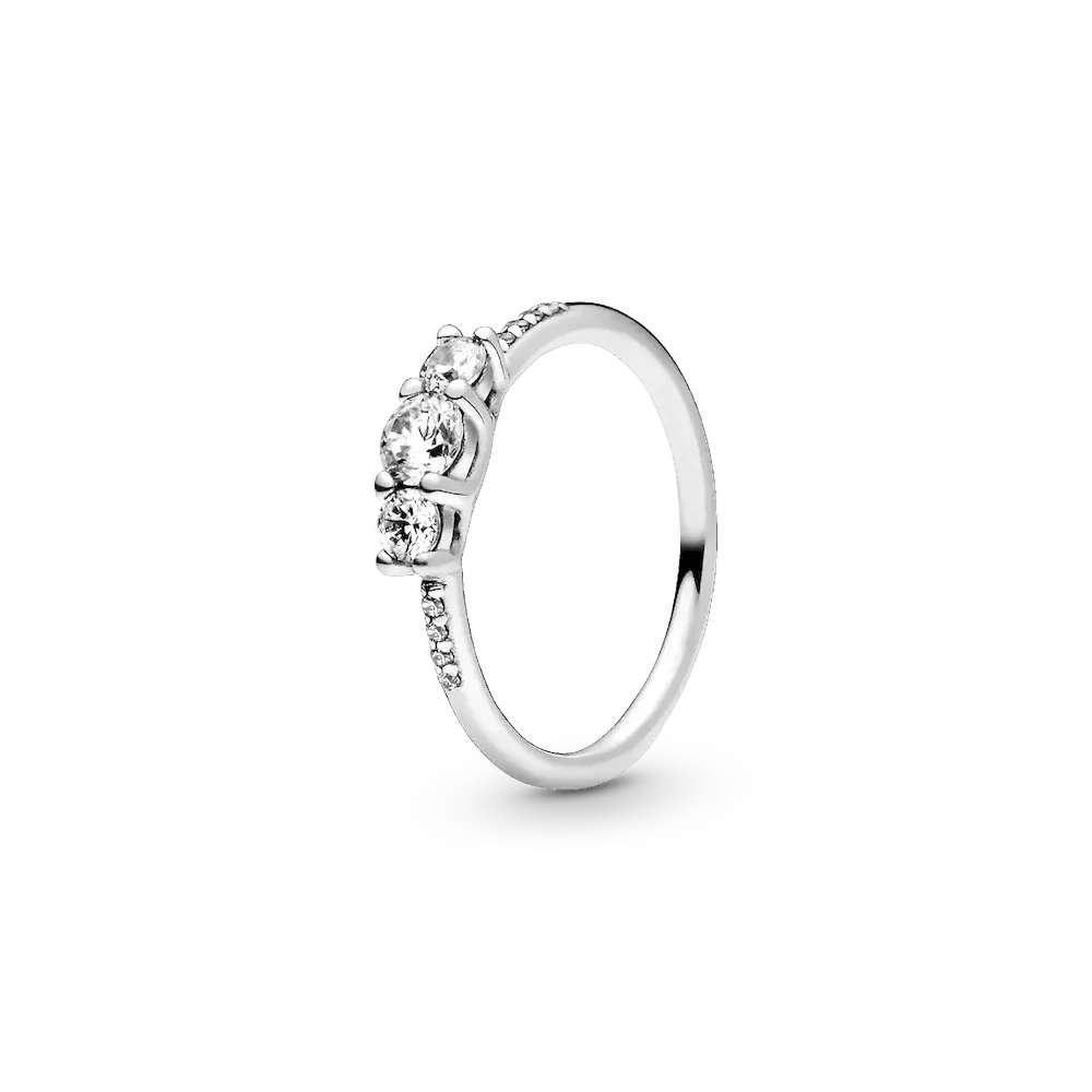 Clear Three-Stone Ring