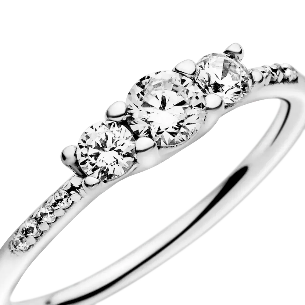 Clear Three-Stone Ring - Image 5