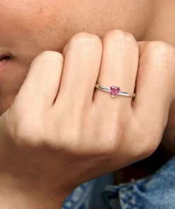 Alternative view of Sparkling Red Heart Ring