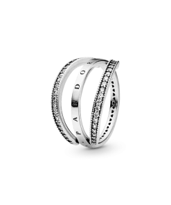 FINAL SALE - Pandora Logo and Hearts Ring