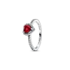 Elevated Red Heart Ring