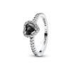 Elevated Black Heart Ring