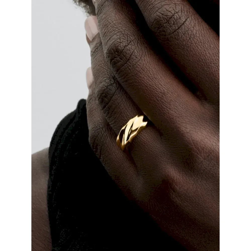 Rippled Wide Band Ring - Image 2