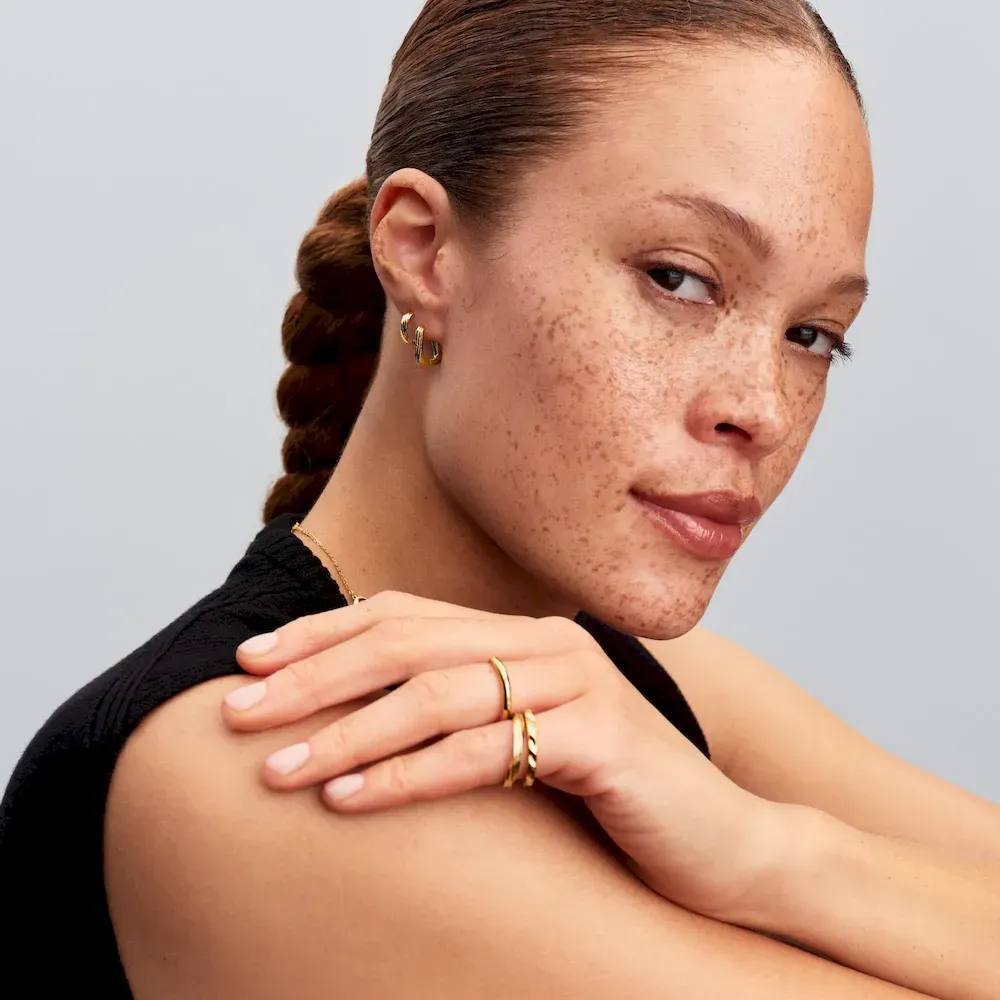 Twisted Huggie Earrings - Image 4