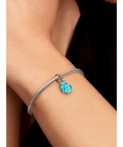 Alternative view of Blue Murano Glass Sea Snail Dangle Charm