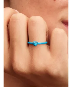 Alternative view of Turquoise-colored Heart Stone Ring