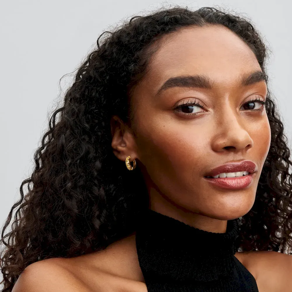 Yellow Hoop Earrings - Image 6